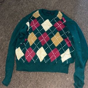 Green knit sweater